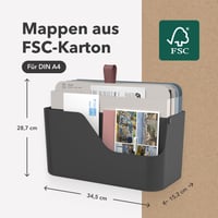 Rotho MyPaper Plus stolni držač dokumenata A4 s 4 FSC mape, crni 6