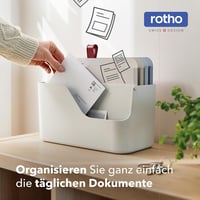 Rotho MyPaper Plus dokumentumtartó szekrény fehér-kék 36x17x32cm 2