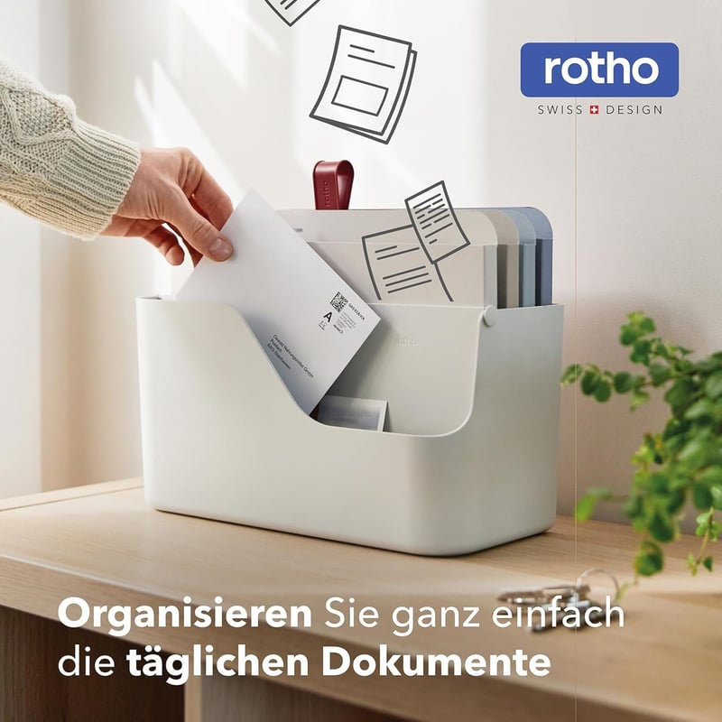 Rotho MyPaper Plus dokumentumtartó szekrény fehér-kék 36x17x32cm
