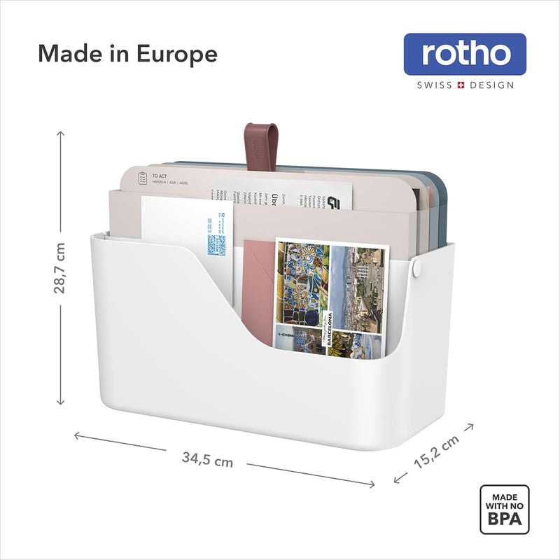 Rotho MyPaper Plus dokumentumtartó szekrény fehér-kék 36x17x32cm