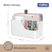 Rotho MyPaper Plus dokumentumtartó szekrény fehér-kék 36x17x32cm 4