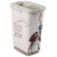 Nádoba na krmivo Rotho MyPet Cody, 25 l, s vekom a dávkovačom, plast bez BPA, antracitová/biela, 33x25x46 cm 1