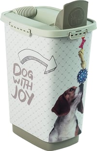 Nádoba na krmivo Rotho MyPet Cody, 25 l, s vekom a dávkovačom, plast bez BPA, antracitová/biela, 33x25x46 cm 2