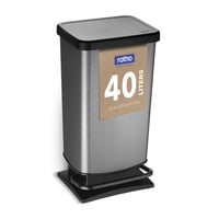Odpadkový kôš s pedálom Rotho Paso s vekom, 40 l, antracitový, plast bez BPA, 35,3 x 29,5 x 67,6 cm 1