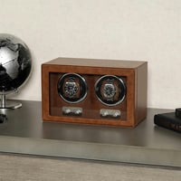 ROTHWELL Dupla Óratartó Automata Órákhoz Csendes Motorral Világosbarna 3