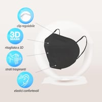 Rotoform FFP2 Maszk 50 db Fekete CE Certified Made in EU 4