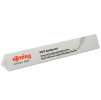 Guľôčkové pero rOtring 600, stredný hrot, čierny atrament, strieborné telo, plniteľné, 14 cm 4