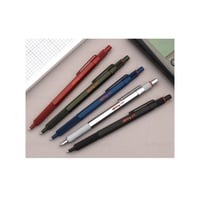 Guľôčkové pero rOtring 600, stredný hrot, čierny atrament, strieborné telo, plniteľné, 14 cm 5