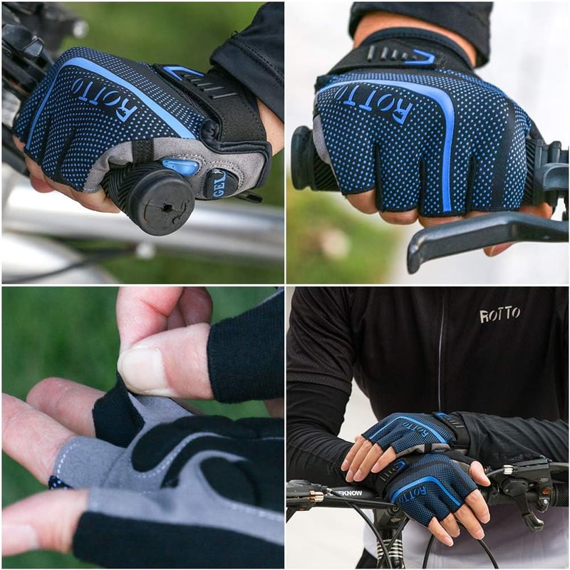 ROTTO Kerékpár Kesztyű MTB Félig Ujjas Gel és SBR Párnázással
