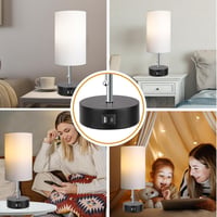 Rottogoon 3 színű hőmérséklet-szabályozható asztali lámpa USB-A/C csatlakozással 6