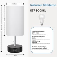 Rottogoon 3 színű hőmérséklet-szabályozható asztali lámpa USB-A/C csatlakozással 3