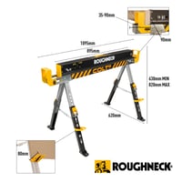 Roughneck COLT 600E potporni stalci (par) - Čelični stalak visoke nosivosti, nosivost 589 kg, noge podesive visine, protuklizni, 2 kom. 2