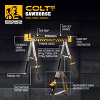 Roughneck COLT 600E potporni stalci (par) - Čelični stalak visoke nosivosti, nosivost 589 kg, noge podesive visine, protuklizni, 2 kom. 3