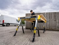 Roughneck COLT 600E potporni stalci (par) - Čelični stalak visoke nosivosti, nosivost 589 kg, noge podesive visine, protuklizni, 2 kom. 6