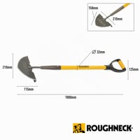 Roughneck ROU68311 éles szélű gyepszegély-vas 210 x 1000 mm fekete-sárga kerti szegélyező szerszám 2