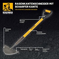 Roughneck ROU68311 éles szélű gyepszegély-vas 210 x 1000 mm fekete-sárga kerti szegélyező szerszám 3