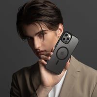 Magnetický kryt ROUMAYMAY pre iPhone 12 Pro Max kompatibilný s MagSafe – matný priehľadný tenký čierny kryt na telefón 7