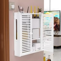 Router rack Fali Tartó Lebegő Polc WiFi Tárolódoboz 42×10×50cm 6