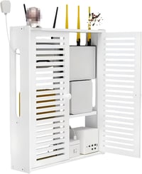 Router rack Fali Tartó Lebegő Polc WiFi Tárolódoboz 42×10×50cm 1
