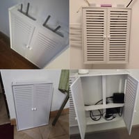 Router rack Fali Tartó Lebegő Polc WiFi Tárolódoboz 42×10×50cm 3