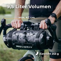 Rovativ Bikepacking taška na riadidlá 9,5L, 100% vodotesná, na gravel bicykel, cyklotaška na riadidlá 2