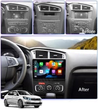Unitate multimedia auto RoverOne Android cu navigație GPS pentru Citroen C4 C4L 2010-2017, ecran tactil, Bluetooth, WiFi, USB, CarPlay 3