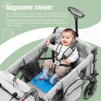 Rovique összecsukható kétüléses gyermekkocsí tetővel, összes terepen használható 4