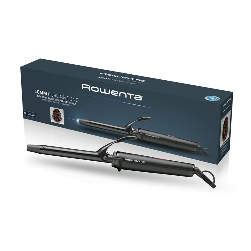 Ondulator de păr Rowenta CF2119, 16 mm, înveliș ceramic, pentru bucle rezistente, căldură delicată, vârf rece, cablu rotativ 360°