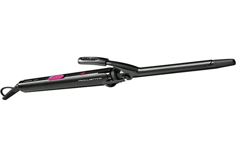 Ondulator de păr Rowenta CF2133, 16 mm, înveliș ceramic, 25W, 180°C, vârf rece, negru-fucsia