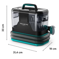 Prenosný čistič škvŕn na koberce Rowenta Clean It IN5020F0, 2,3 l nádrž, vymeniteľné čistiace hlavice, 750 W, zeleno-čierny 9