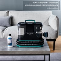 Prenosný čistič škvŕn na koberce Rowenta Clean It IN5020F0, 2,3 l nádrž, vymeniteľné čistiace hlavice, 750 W, zeleno-čierny 7
