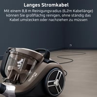 Bezsáčkový vysávač Rowenta Compact Power XXL Animal RO4B50, 900 W, 3-stupňový filtračný systém, akčný rádius 8,80 m, bronzový 6