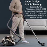 Bezsáčkový vysávač Rowenta Compact Power XXL Animal RO4B50, 900 W, 3-stupňový filtračný systém, akčný rádius 8,80 m, bronzový 3