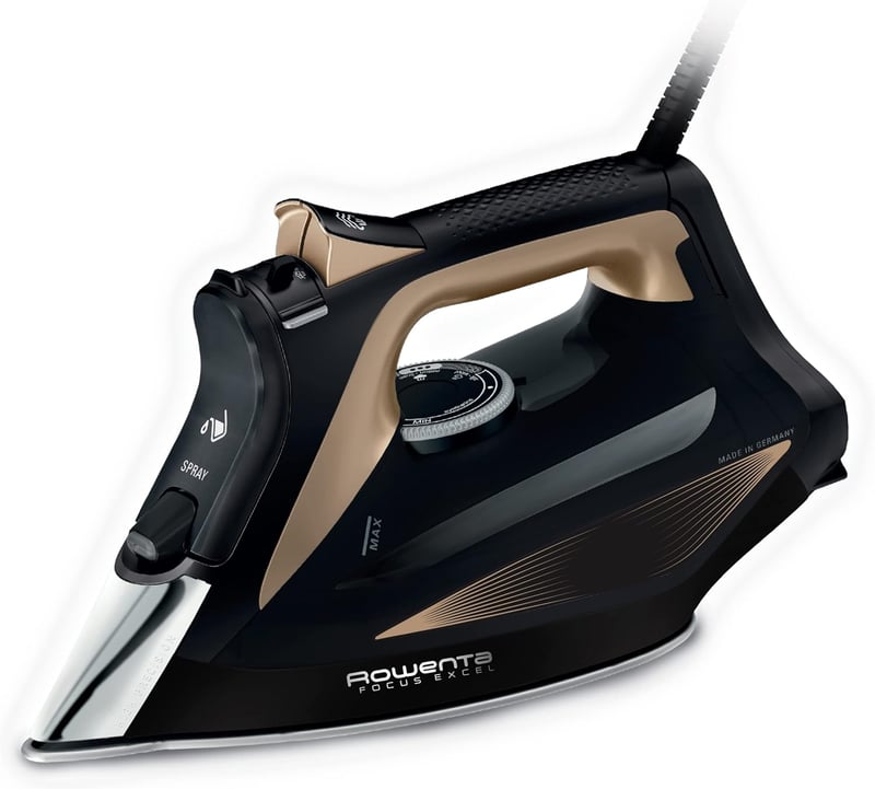 Rowenta Focus Excel DW5325 gőzölős vasaló, 2700 W, 45 g/perc gőz - fekete/réz