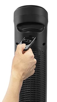 Keramický stĺpový teplovzdušný ventilátor Rowenta Intense Comfort SO9420, 2400 W, 80 cm, 3 úrovne výkonu, funkcia Eco, s diaľkovým ovládaním, čierny 6
