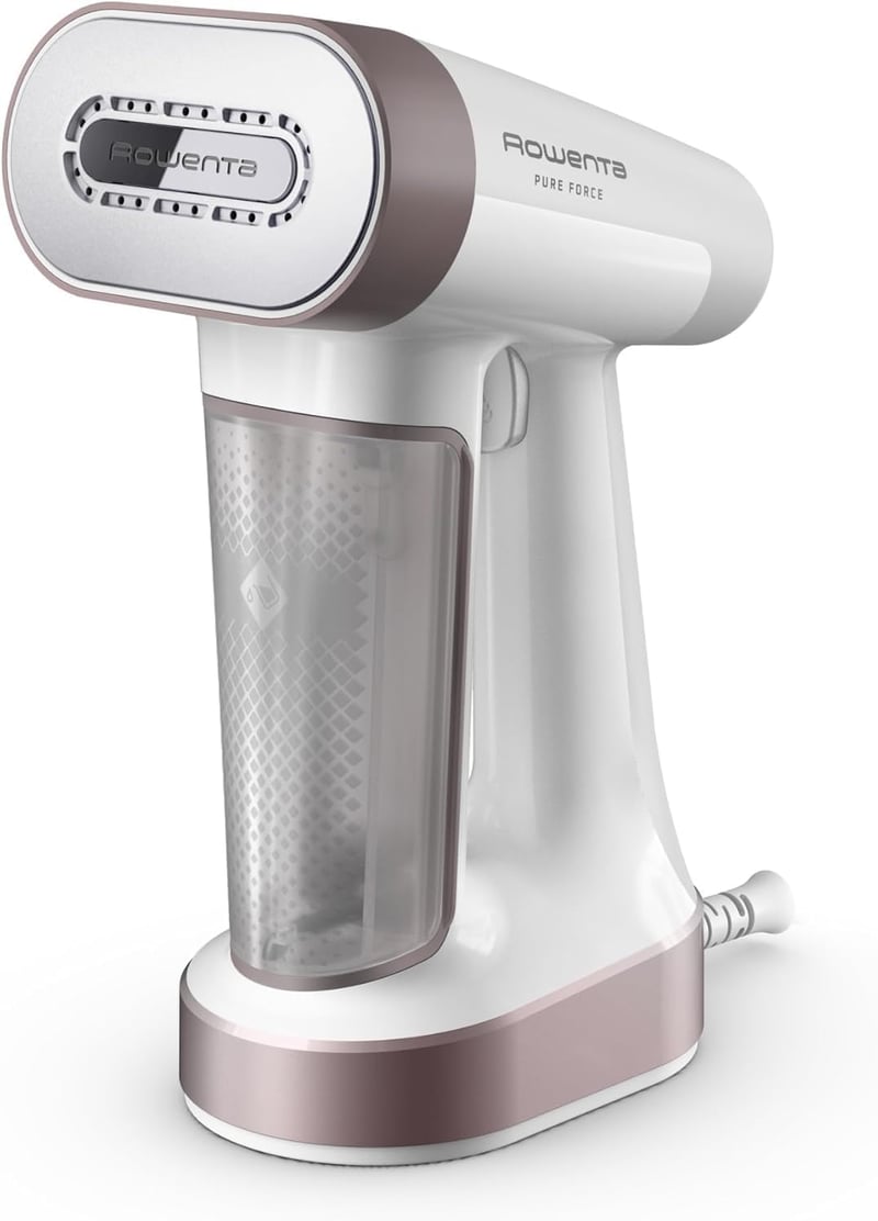Rowenta Pure Force DR8720F0 2 v 1 vertikálna a horizontálna naparovacia žehlička, 4 režimy, 180 ml nádržka na vodu, na všetky typy tkanín