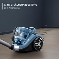 Bezvreckový vysávač Rowenta RO4871 Compact Power XXL, 2,5 l nádoba, cyklónová technológia, nadstavec na zvieracie chlpy, vysokoúčinná sacia hubica, modrá/strieborná 7