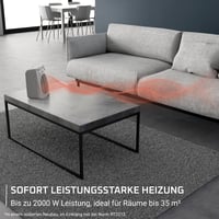 Rowenta SO2212F0 kompakt ventilátoros fűtőgép termosztáttal szürke 5