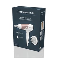 Uscător de păr Rowenta Studio Dry Glow CV5830 2100W, cu difuzor, funcție ionică, 3 trepte de temperatură, 2 trepte de viteză, Alb/Auriu-roze 10