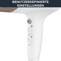 Uscător de păr Rowenta Studio Dry Glow CV5830 2100W, cu difuzor, funcție ionică, 3 trepte de temperatură, 2 trepte de viteză, Alb/Auriu-roze 5