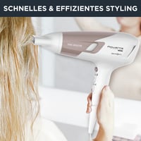 Uscător de păr Rowenta Studio Dry Glow CV5830 2100W, cu difuzor, funcție ionică, 3 trepte de temperatură, 2 trepte de viteză, Alb/Auriu-roze 3