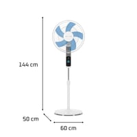 Stojanový ventilátor Rowenta Turbo Silence VU5650F0, 35 dB, 12 rýchlostí, s diaľkovým ovládaním – biely 7