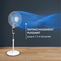 Stojanový ventilátor Rowenta Turbo Silence VU5650F0, 35 dB, 12 rýchlostí, s diaľkovým ovládaním – biely 6