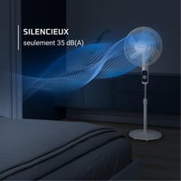 Stojanový ventilátor Rowenta Turbo Silence VU5650F0, 35 dB, 12 rýchlostí, s diaľkovým ovládaním – biely 5