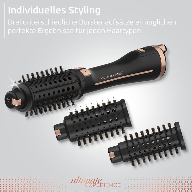 Rowenta Ultimate Experience CF9620F0 2in1 forgatható hajszárító kefe ionizáló technológiával - Black 2 Accessories