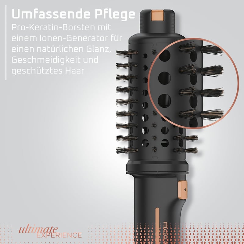Rowenta Ultimate Experience CF9620F0 2in1 forgatható hajszárító kefe ionizáló technológiával - Black 2 Accessories