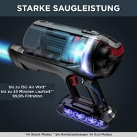 Rowenta X-Force Flex 12.60 Vezeték Nélküli Porszívó - 45 Perces Üzemidő, 4 Sebességfokozat, LED Világítás, Mosható Szűrő, Piros/Fekete 5