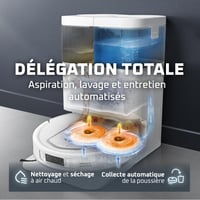 Robotický vysávač a mop Rowenta X-PLORER Series 580 Max RR9547E0, samočistiaci a sušiaci mop, automatické vyprázdňovanie nádoby na prach, 10000 Pa, biely 3