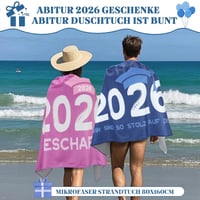 Rowjoy Mikrovláknový plážový uterák Maturita 2026 Darček pre chlapcov a dievčatá, 80x160 cm, Modrý 4