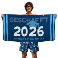 Rowjoy Mikrovláknový plážový uterák Maturita 2026 Darček pre chlapcov a dievčatá, 80x160 cm, Modrý 7